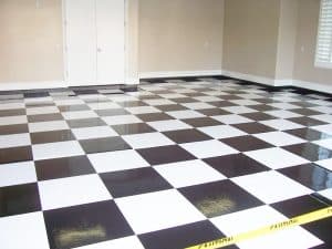 Specialty Floors - Black & White Checkered Garage