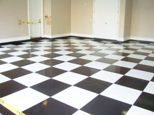 Specialty Floors - White & Black Squares