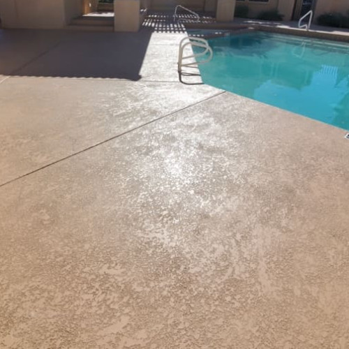 Cool Deck Grand Canyon color installed at apartment complex